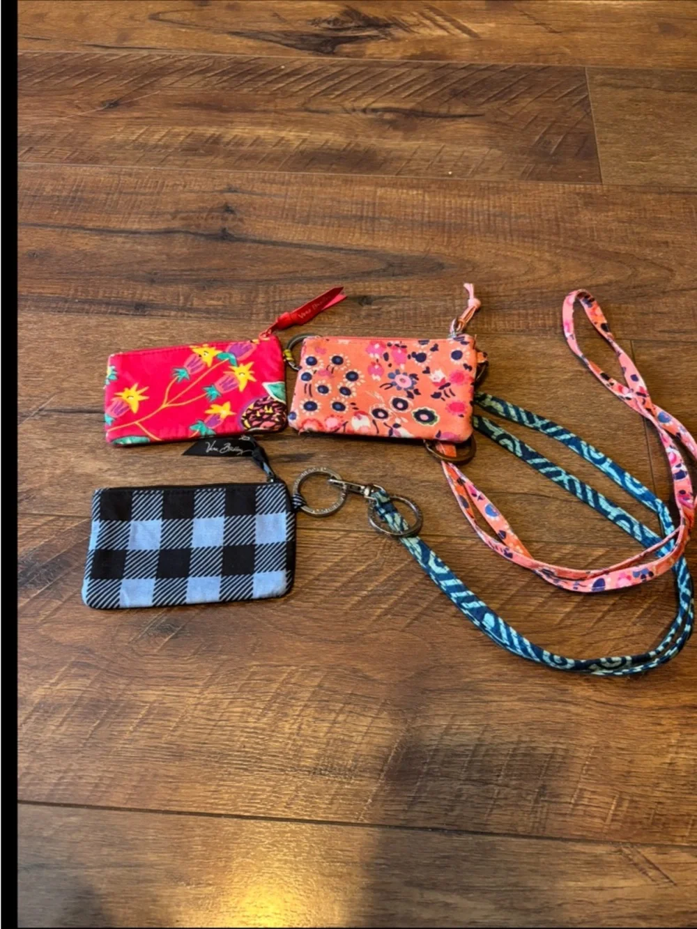 Lot of 3 Vera Bradley zip ID case and lanyard sets - Picture 1 of 5